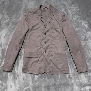AllSaints Jacket Mens Small Brown Taupe Fuel Blazer Unstructured Cotton